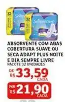 Assaí Atacadista Sempre livre - absorvente com abas cobertura ou seca adapt plus noite e dia oferta