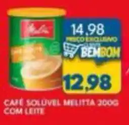 Rancho Bom Supermercados Café solúvel melitta com leite oferta
