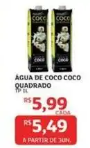 Assaí Atacadista Coco quadrado - água de coco coco oferta