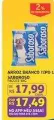 Assaí Atacadista Saboroso - arroz branco tipo oferta