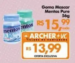 Supermercados Archer Goma Mascar Mentos Pure oferta