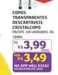 Assaí Atacadista Cristalcopo - copos transparentes descartaveis cristalcopo oferta