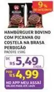 Assaí Atacadista Perdigão - hamburguer bovino com picanha ou costela na brasa oferta