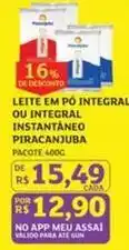 Assaí Atacadista Piracanjuba - leite em po integral ou integral instantâneo oferta