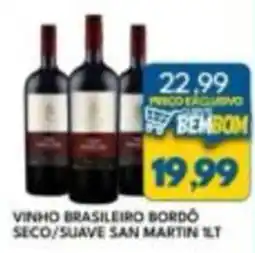 Rancho Bom Supermercados Vinho brasileiro bordô seco/suave san martin oferta