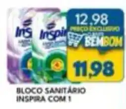 Rancho Bom Supermercados bloco sanitário inspira com 1 oferta