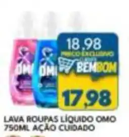 Rancho Bom Supermercados lava roupas líquido omo oferta