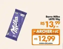 Supermercados Archer Barra Milka leite oferta