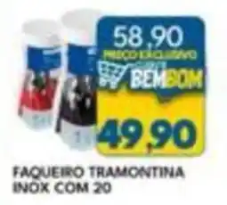 Rancho Bom Supermercados Faqueiro tramontina inox com 20 oferta