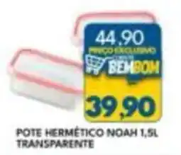 Rancho Bom Supermercados pote hermético noah transparente oferta