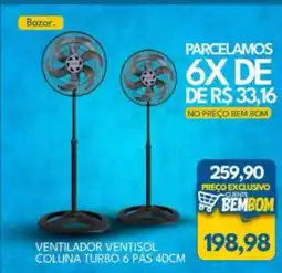 Rancho Bom Supermercados ventilador ventisol coluna turbo 6 pás oferta