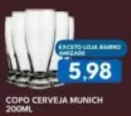 Rancho Bom Supermercados copo cerveja munich oferta