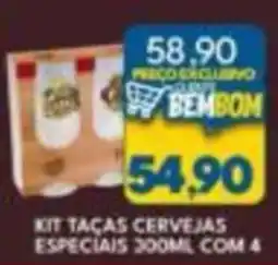 Rancho Bom Supermercados kit taças cervejas especiais oferta
