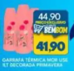 Rancho Bom Supermercados GARRAFA TÉRMICA MOR USE I LT DECORADA PRIMAVERA oferta