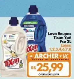 Supermercados Archer Lava Roupas Tixan Ypê Fco 3L oferta