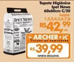 Supermercados Archer Tapete higiênico ipet news oferta