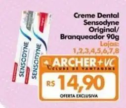 Supermercados Archer Creme Dental Sensodyne Original/ Brancoqueador oferta