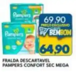 Rancho Bom Supermercados Fralda descartavel pampers confort sec mega oferta