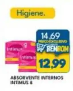 Rancho Bom Supermercados absorvente internos intimus 8 oferta