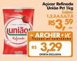 Supermercados Archer Açúcar Refinado União Pct 1kg oferta