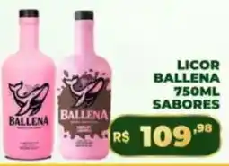 Supermercado Padrão Licor ballena sabores oferta