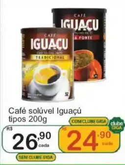 Giga Atacado Café solúvel iguaçu tipos oferta