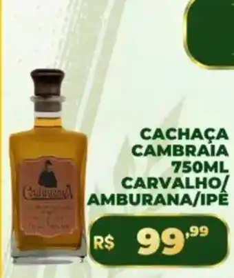 Cachaça cambraia carvalho/amburana/ipê