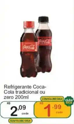 Giga Atacado Refrigerante Coca-Cola tradicional ou zero oferta