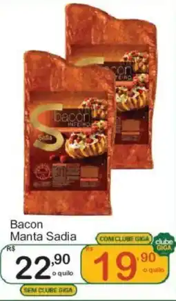 Giga Atacado Bacon Manta Sadia oferta