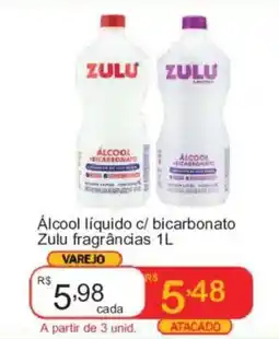 Giga Atacado álcool líquido c/ bicarbonato zulu fragrâncias oferta