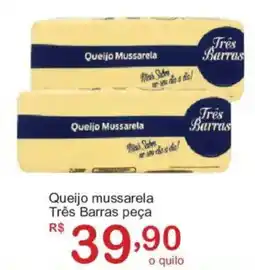 Giga Atacado Queijo mussarela Três Barras peça oferta