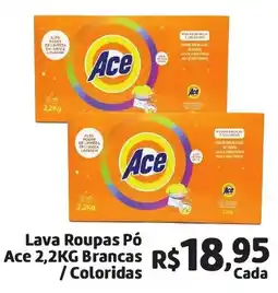Abevê Supermercados Lava Roupas Pó Ace 2,2KG Brancas / Coloridas oferta
