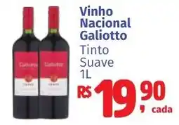Camiño supermercados Vinho Nacional Galiotto Tinto Suave oferta