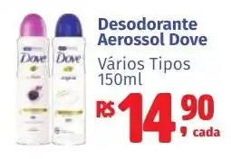 Camiño supermercados Desodorante Aerossol Dove Vários Tipos oferta