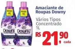 Camiño supermercados Amaciante de Roupas Downy Vários Tipos Concentrado oferta