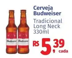 Camiño supermercados Cerveja Budweiser Tradicional Long Neck oferta