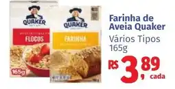 Camiño supermercados Farinha de Aveia Quaker Vários Tipos oferta