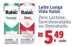 Camiño supermercados Leite Longa Vida Italac oferta