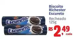 Camiño supermercados Biscoito Richester Escureto oferta