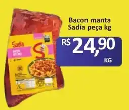 Paulistão Supermercados Bacon manta Sadia peça kg oferta