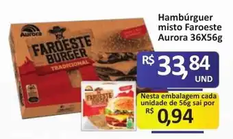Paulistão Supermercados Hambúrguer misto Faroeste Aurora oferta