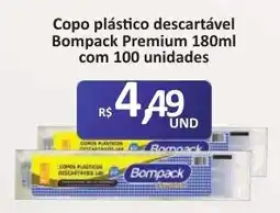 Paulistão Supermercados Copo plástico descartável Bompac Premium oferta