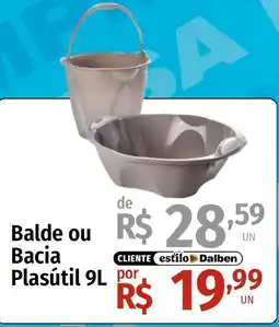Supermercado Dalben Balde ou Bacia Plasútil oferta