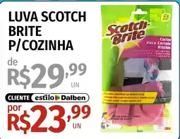 Supermercado Dalben luva scotch brite p/cozinha oferta