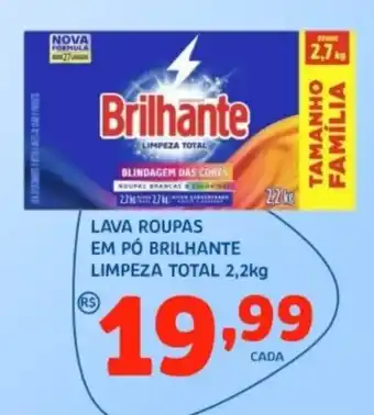 Lava roupas em pó brilhante limpeza total