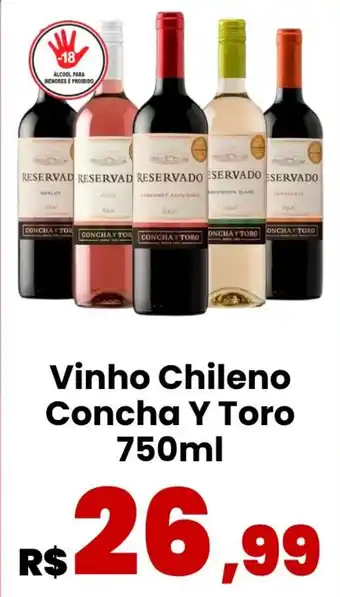 Vinho chileno concha y toro
