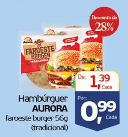 Cometa Supermercados Hambúrguer aurora faroeste burger 56g (tradicional) oferta