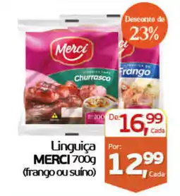 Cometa Supermercados Linguiça merci (frango ou suíno) oferta