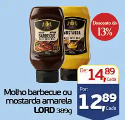 Cometa Supermercados Molho barbecue ou mostarda amarela lord oferta