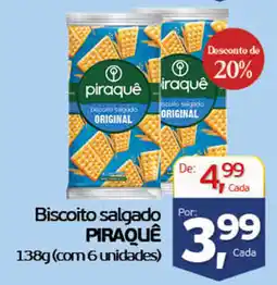 Cometa Supermercados Biscoito salgado PIRAQUÊ oferta